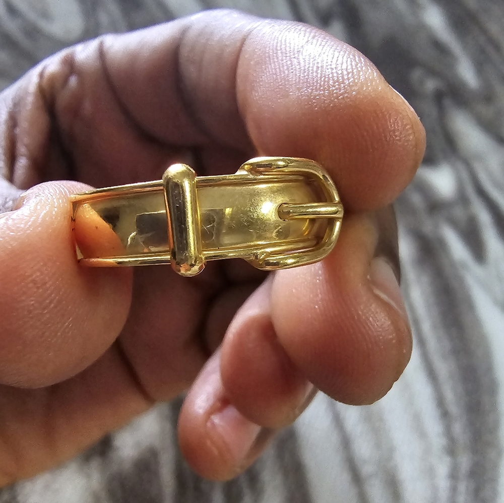 Hermes Gold Scarf Ring Boucle Sellier Belt Design - image 2